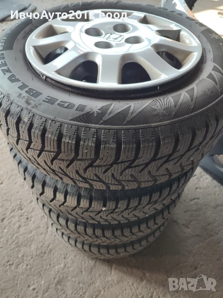 зимен комплект гуми с джанти honda jazz civic, снимка 1