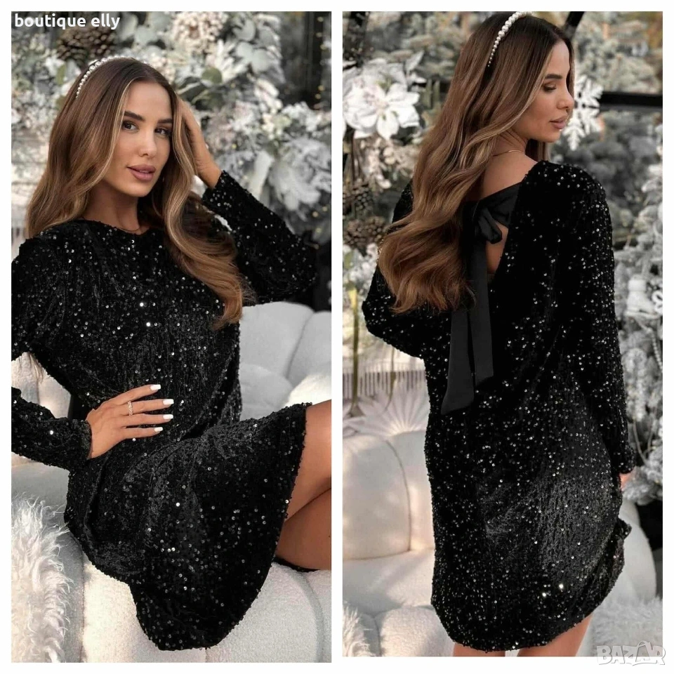 дамска рокля- черно и кафяво, снимка 1