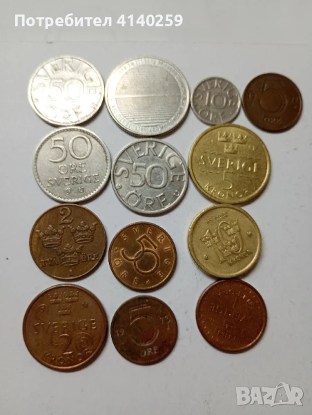 Швеция монети 10 крони 2003 г 5 крони 2016 г , снимка 1