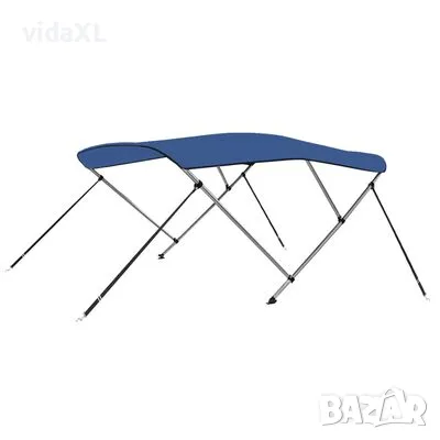 vidaXL Тента за лодка, 3 дъги, синя, 183x140x137 см（SKU:92363）, снимка 1