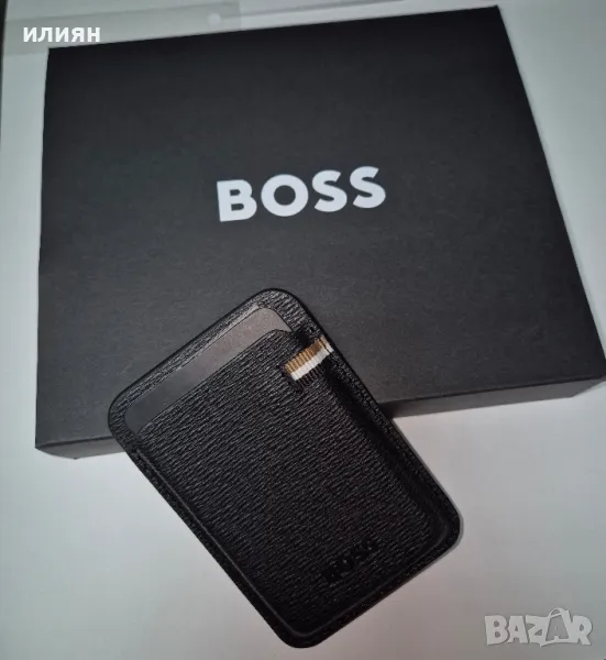 Hugo Boss Калъф за карти Classic Grained, магнитен, за телефон

, снимка 1