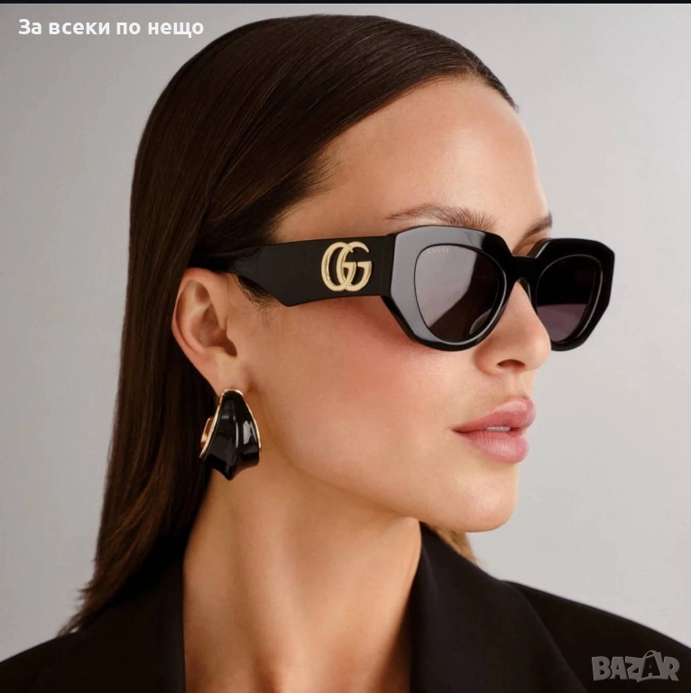 Gucci Черни Слънчеви Очила С UV400 Защита Гучи Код SK228, снимка 1