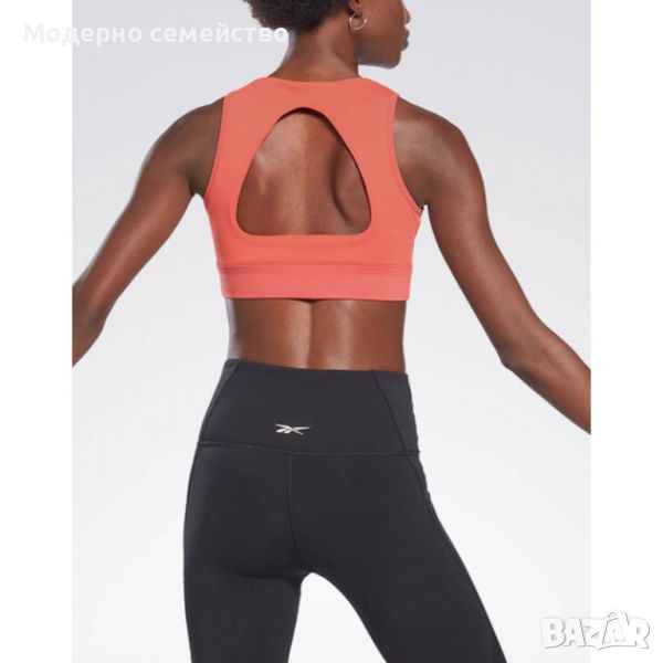 Дамско спортно бюстие reebok studio beyond the sweat crop top orange, снимка 1