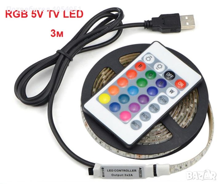 LED TV лента RGB 5V / USB, снимка 1