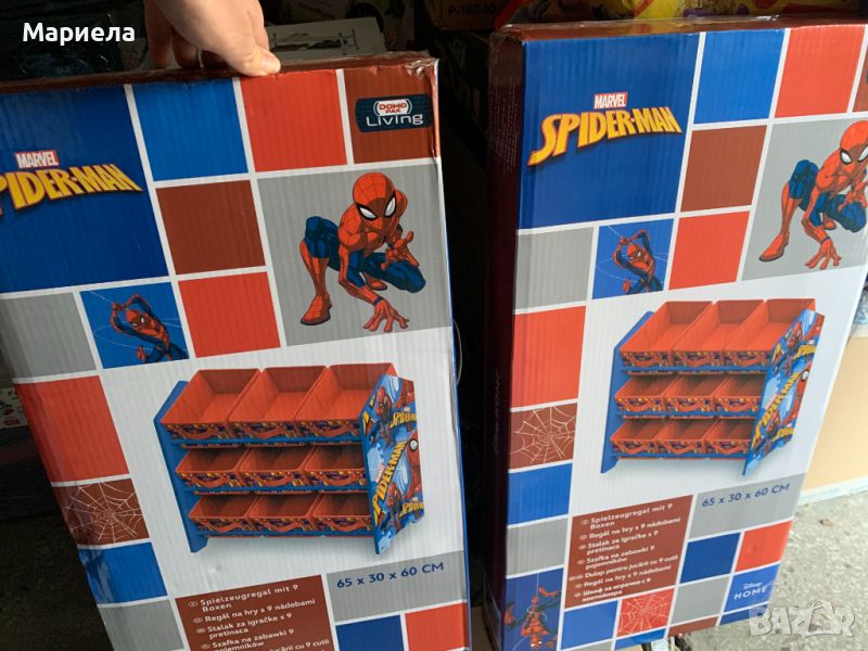 Нов Органайзер за играчки Spider-Man / Шкаф за играчки с 9 кутии / Шкаф за съхранение , снимка 1