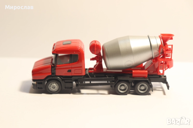 HERPA H0 1/87 SCANIA БЕТОНОВОЗ МИКСЕР КАМИОН МОДЕЛ, снимка 1