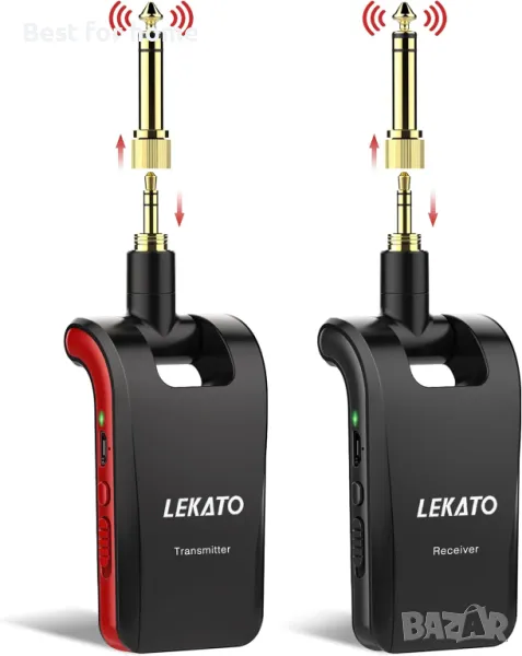 Безжична система за китара  с двойни жакове LEKATO, снимка 1