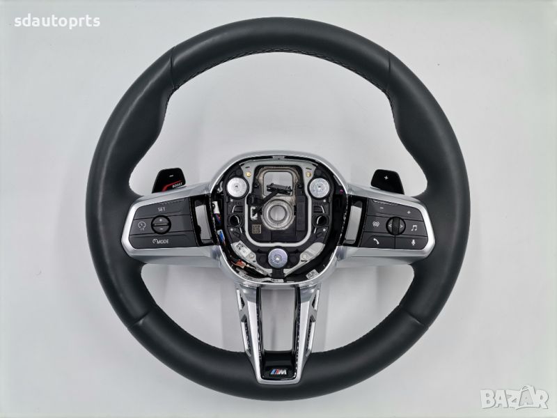 M Sport Черен Кожен Спортен Волан BMW 2 U06 X1 U11 - Отличен, снимка 1