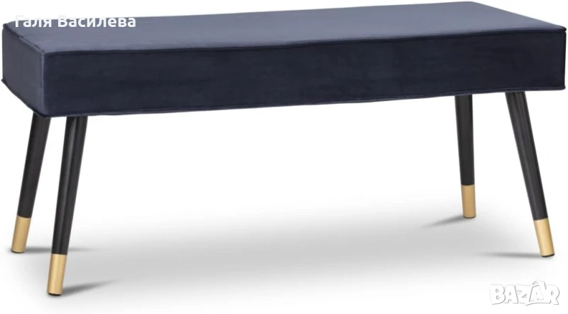 Кадифена пейка / табуретка, снимка 1