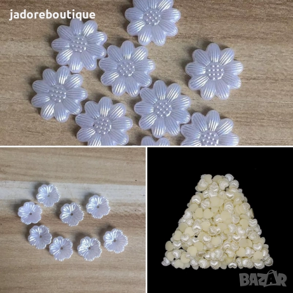 Акрилни елементи за декорация 3 вида - 10 бр /комплект , снимка 1