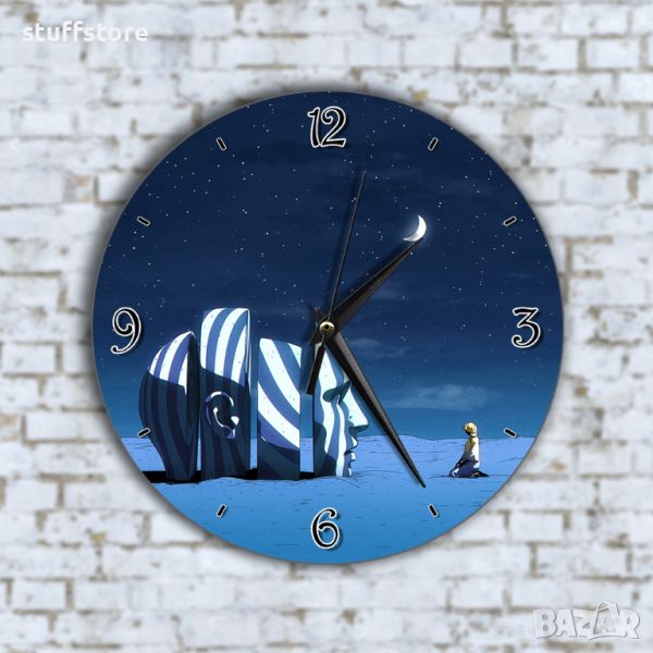 Стенен Часовник - Анимиран Лунна Нощ Мистична Глава, снимка 1