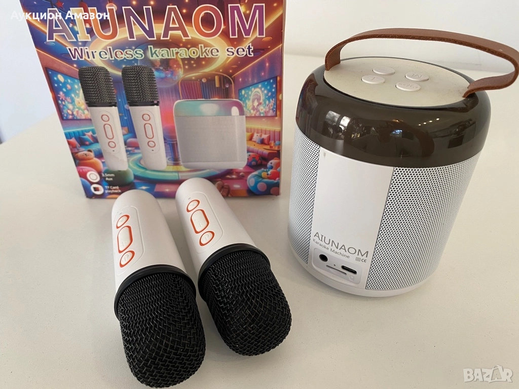 Преносимо караоке с два микрофона, снимка 1