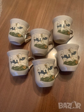 Чаши и десертни чинии с патки* 6 броя, снимка 8 - Сервизи - 53851427