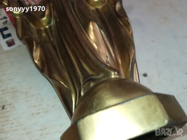 БОГ-МЕД МЕСИНГ 20Х15Х6СМ МАСИВНА ТЕЖКА ФИГУРА 2504251615, снимка 17 - Антикварни и старинни предмети - 50034730