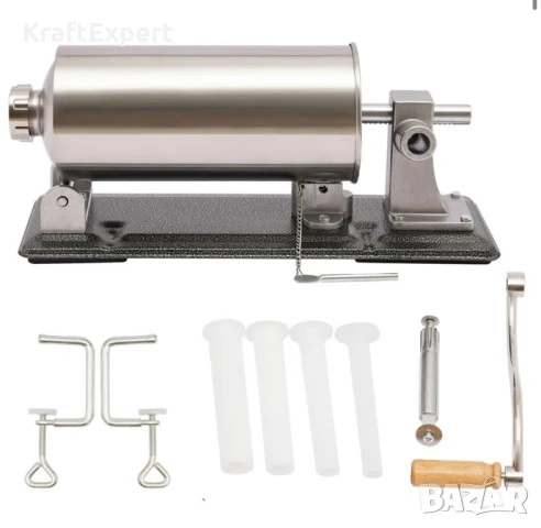 Хоризонтална Пълначка за Колбаси KraftWorld – С Метален Плот и 3 Фунии, снимка 3 - Друго търговско оборудване - 50601961