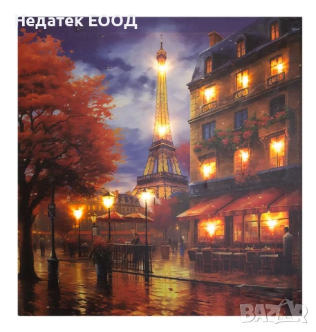 LED картина Париж, 50x50x1.5 см.