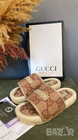 Gucci НОВ модел дамски чехли