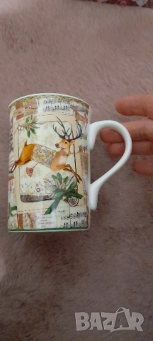 Порцеланова чаша коледен елен с кутия