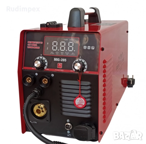4 в 1, Телоподаващ апарaт MIG 285A - Инверторен Електрожен MMA 285A - Електрожен с аргон LIFT TIG 28