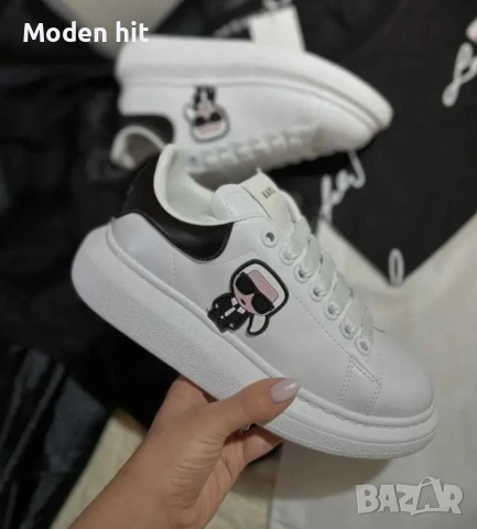 Karl Lagerfeld мъжки сникърси висок клас реплика, снимка 2 - Кецове - 53615494
