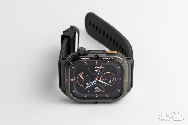 Смарт часовник AGM Legion 3 - 1.95" AMOLED, 5ATM, IP68, снимка 3 - Смарт часовници - 54143785