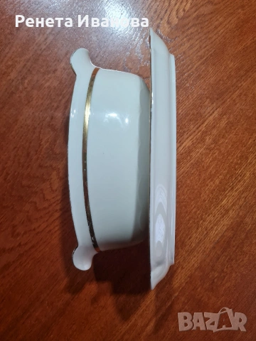 Прекрасна, винтидж порцеланова сосиера , снимка 6 - Антикварни и старинни предмети - 53955125