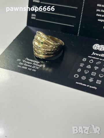 Златен пръстен 14К, снимка 4 - Пръстени - 52522236