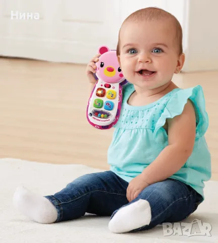 VTECH Peek and Play Phone бебе телефонче в розов цвят , снимка 7 - Образователни игри - 49210308