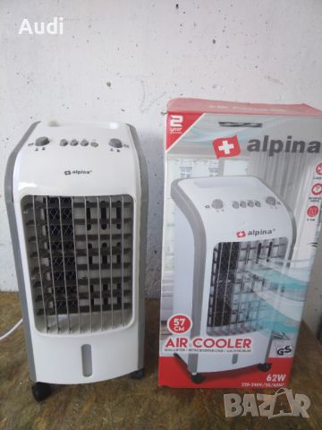 Преносим въздушен охладител ALPINA 62W 3 функции: охлажда, пречиства, овлажнява. Неразличим от НОВ!, снимка 1 - Климатици - 44350313