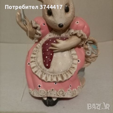 Рядка Находка Очарователна винтаж старинна фигура на Заек изработка от Shawnee Pottery , снимка 6 - Декорация за дома - 45163885