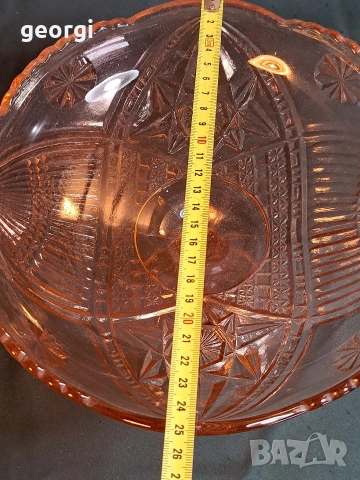 ретро стъклена фруктиера от цветно стъкло 34/3, снимка 6 - Аксесоари за кухня - 53932677