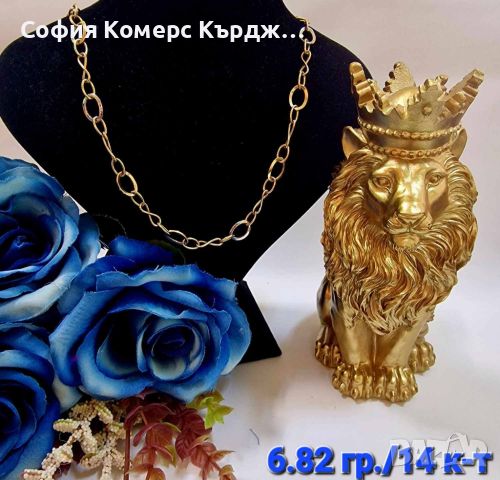Златен дамски синджир, снимка 1 - Колиета, медальони, синджири - 45742344