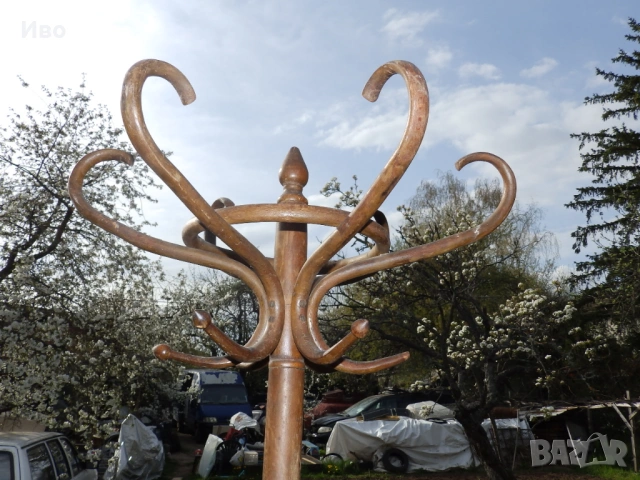 Стара дървена закачалка за дрехи , снимка 2 - Закачалки - 54237429