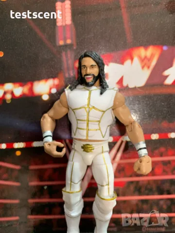 Екшън фигура WWE Seth Rollins Сет Ролинс Mattel Elite figure играчка All White, снимка 3 - Колекции - 49511552