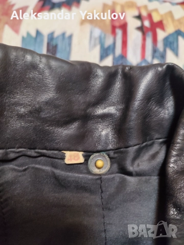 Продавам запазено мъжко кожено яке, снимка 3 - Якета - 52923578