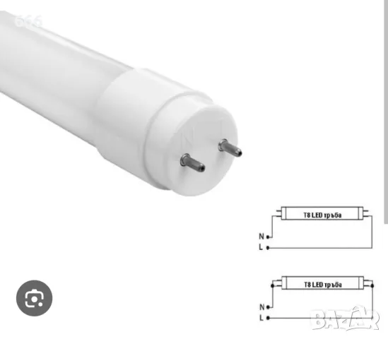 LED пура / Тръба Т8 - 60 см., снимка 2 - Лед осветление - 48227222