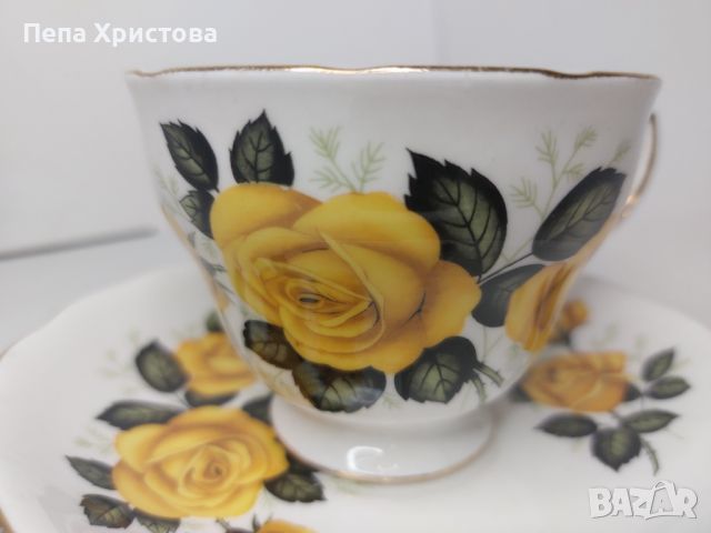 Чаша за чай от английски костен порцелан, снимка 6 - Чаши - 45255477
