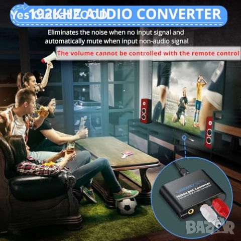 DAC конвертор CAMWAY SPDIF/Toslink към RCA аудио, снимка 5 - Аудиосистеми - 54038515