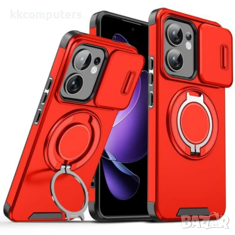 OPPO Reno13 F 4G / 5G Sliding Camshield Удароустойчив Ring Holder Калъф и Протектор, снимка 3 - Калъфи, кейсове - 50937583