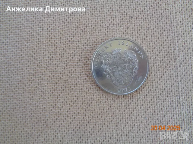 Гилбъртови  острови  1$ -2014г.UNC, снимка 2 - Нумизматика и бонистика - 50318581
