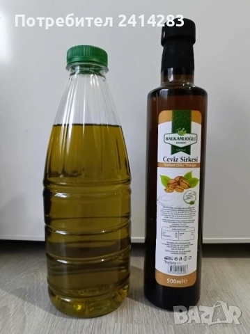 Промо комплект 23-екстра върджин зехтин 1 л.+оцет от орех