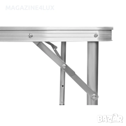 Комплект сгъваема алуминиева маса с 4 стола – идеален за къмпинг, двор и почивка , снимка 2 - Маси - 53085435