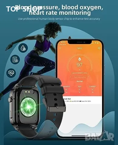 SOUYIE Смарт Часовник - Здраве, Спорт, Bluetooth Обаждания, снимка 2 - Смарт гривни - 49657576