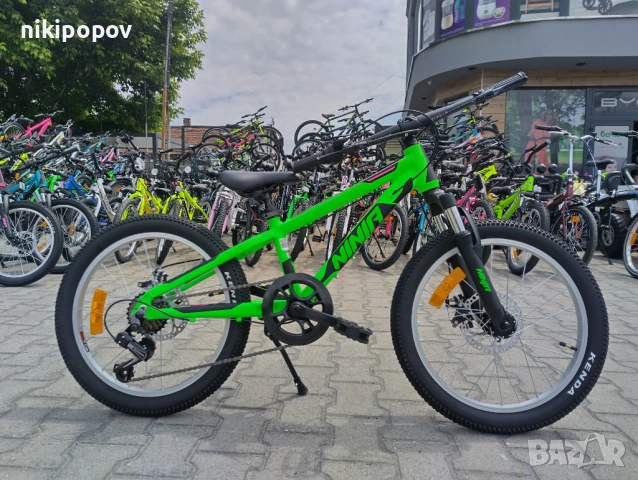 PASSATI Алуминиев велосипед 20" NINJA зелен, снимка 12 - Велосипеди - 53560056