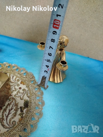 винтидж месингови свещници, снимка 3 - Декорация за дома - 54017352