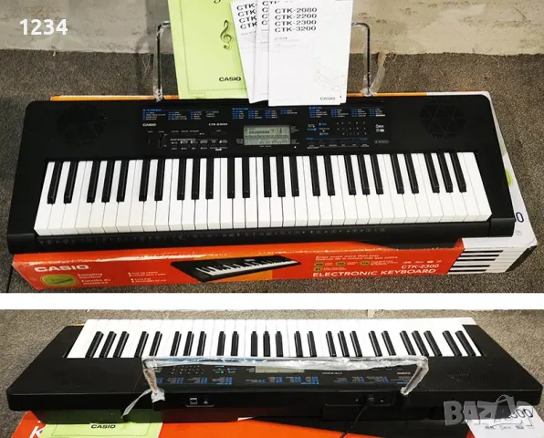 синтезатор клавир CASIO CTK-2300 пиано с 5 октави плътни клавиши и USB, снимка 1 - Синтезатори - 48952821