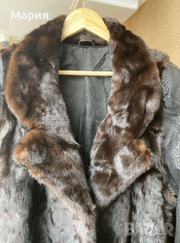 Дамско палто от норка (Nerz), кафяво, без забележки, снимка 6 - Палта, манта - 52506367