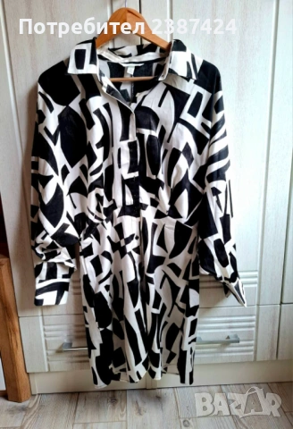 Сатенена рокля H@M , снимка 6 - Рокли - 53253219