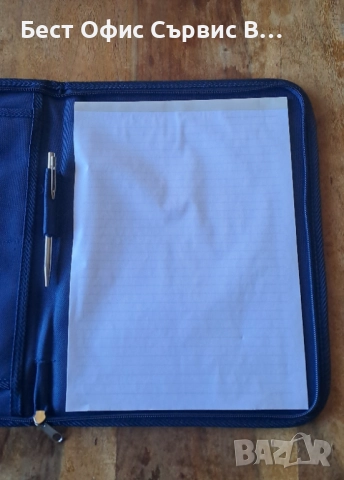 папка луксозна за документи с цип синя размер A4, снимка 4 - Ученически пособия, канцеларски материали - 52788839