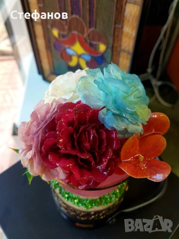 Ръчно изработена декоративна лампа, снимка 5 - Декорация за дома - 53265957